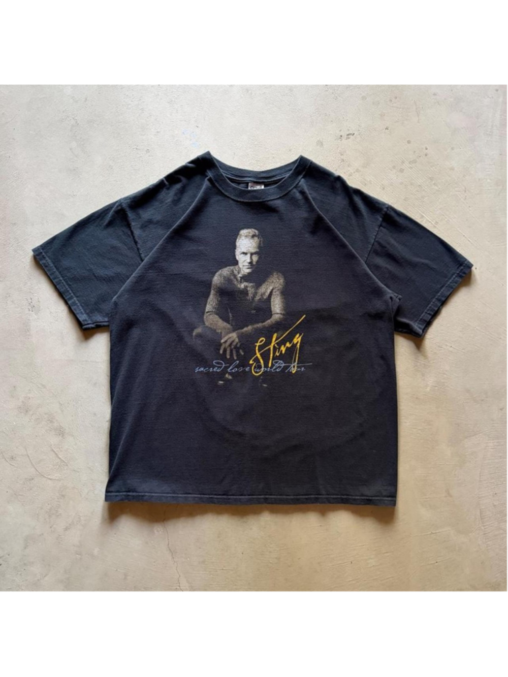 vintage y2k 2000s sting sacred world love tour tshirt
